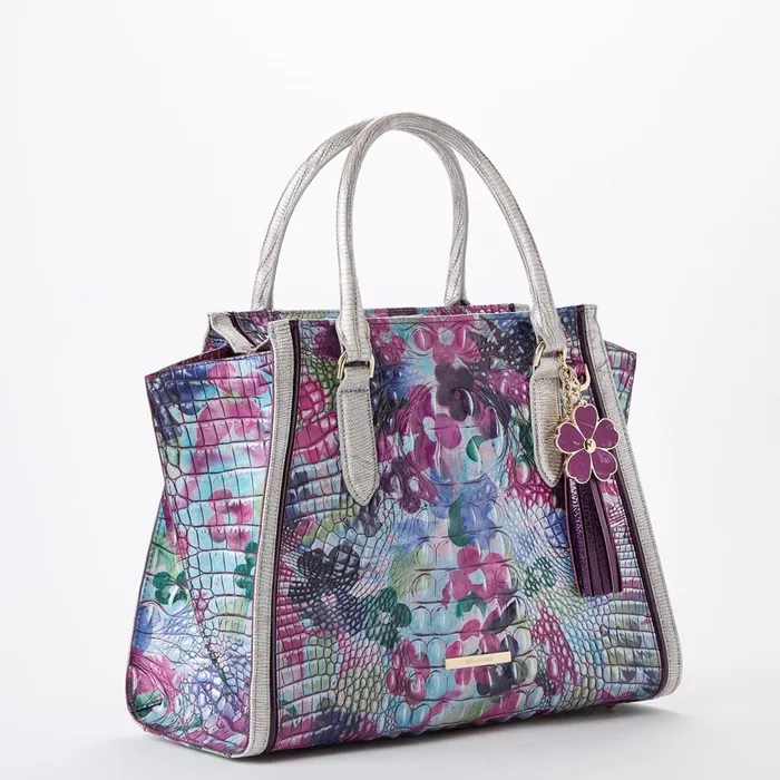 Brahmin Satchels Priscilla Satchel Lavender Blossoming 8211 Women Brahmin Satchels Priscilla Satchel Lavender Blossoming 8211 Women