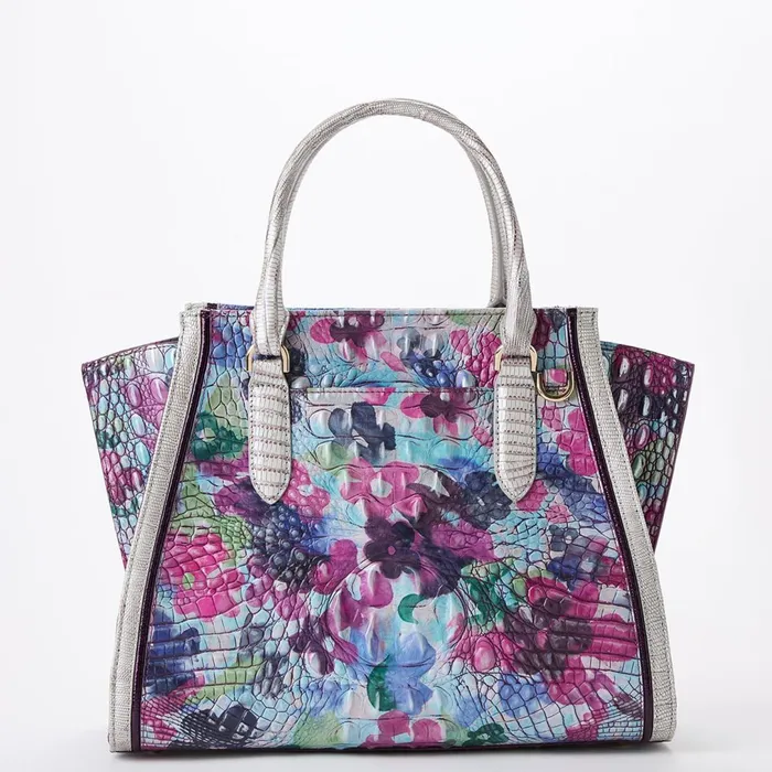 Brahmin Satchels Priscilla Satchel Lavender Blossoming 8211 Women Brahmin Satchels Priscilla Satchel Lavender Blossoming 8211 Women
