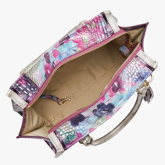 Brahmin Satchels Priscilla Satchel Lavender Blossoming 8211 Women Brahmin Satchels Priscilla Satchel Lavender Blossoming 8211 Women