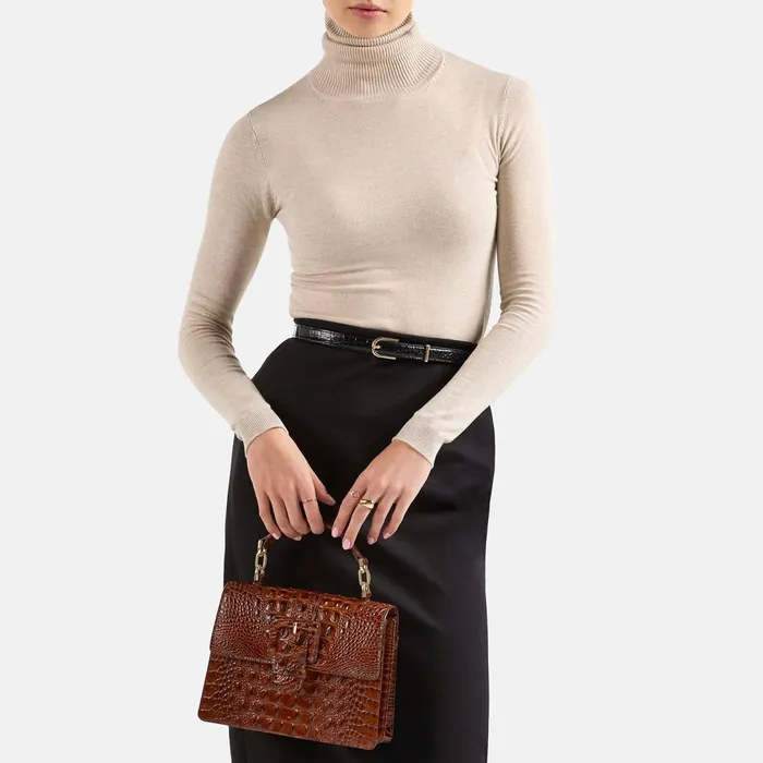 Brahmin Satchels Small Hallie Black Spark 8211 Women Brahmin Satchels Small Hallie Black Spark 8211 Women