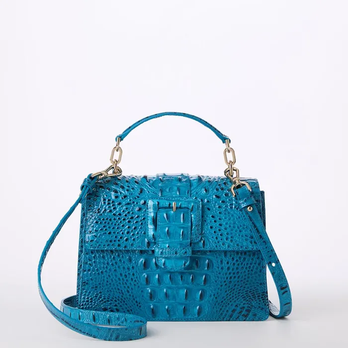Brahmin Satchels Small Hallie Vibrant Azure 8211 Women