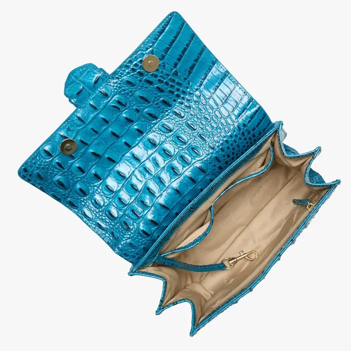 Brahmin Satchels Small Hallie Vibrant Azure 8211 Women Brahmin Satchels Small Hallie Vibrant Azure 8211 Women