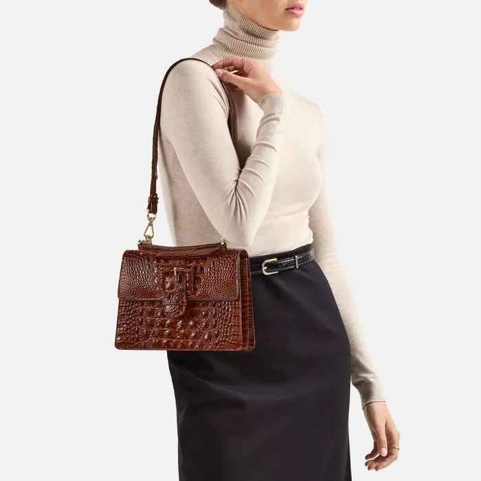 Brahmin Satchels Small Hallie Vibrant Azure 8211 Women Brahmin Satchels Small Hallie Vibrant Azure 8211 Women