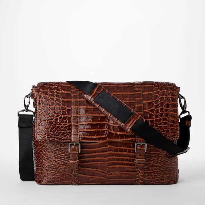 Brahmin Travel Mason Messenger Chestnut Baypoint 8211 MenWomen