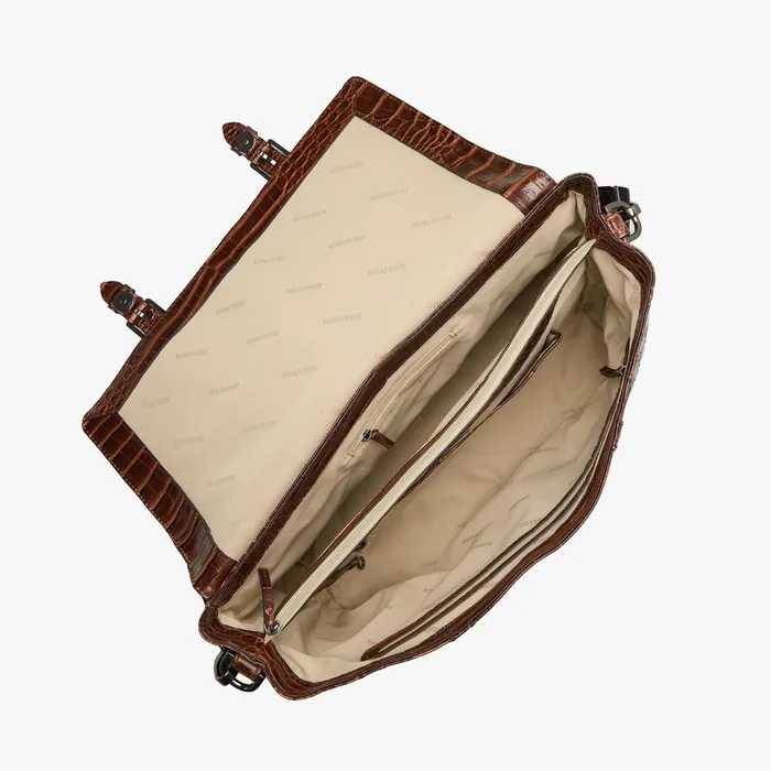 Brahmin Travel Mason Messenger Chestnut Baypoint 8211 MenWomen