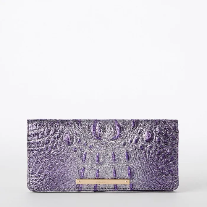 Brahmin Wallets and Wristlets Ady Wallet Purple Glitter Melbourne 8211 Women
