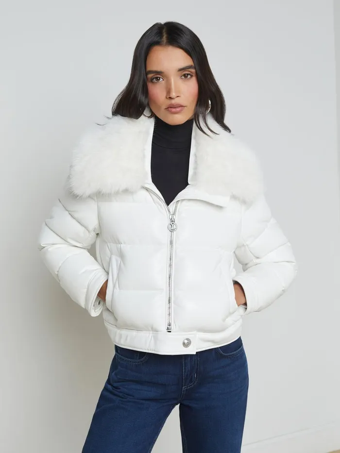 Bretton Puffer Jacket White Women L039Agence Outerwear