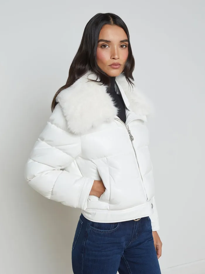 Bretton Puffer Jacket White Women L039Agence Outerwear Bretton Puffer Jacket White Women L039Agence Outerwear