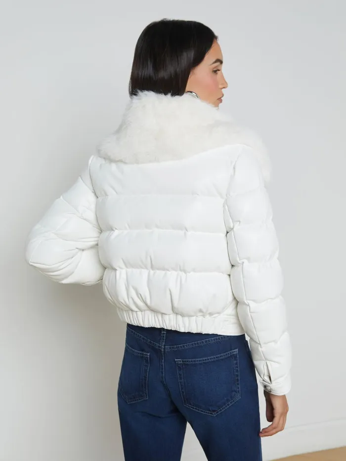 Bretton Puffer Jacket White Women L039Agence Outerwear Bretton Puffer Jacket White Women L039Agence Outerwear