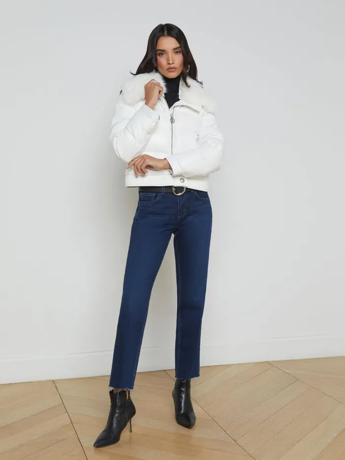 Bretton Puffer Jacket White Women L039Agence Outerwear Bretton Puffer Jacket White Women L039Agence Outerwear