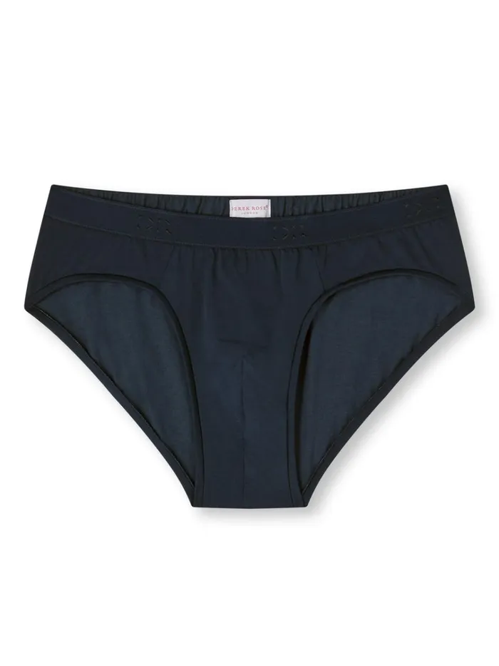 Briefs Men Derek Rose Briefs Jack Pima Cotton Stretch Navy