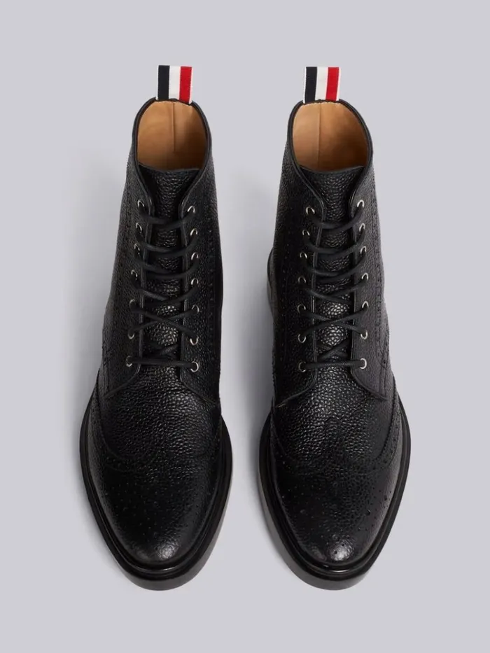 Broguedetail Ankle Boots Black Women Thom Browne Boots Broguedetail Ankle Boots Black Women Thom Browne Boots