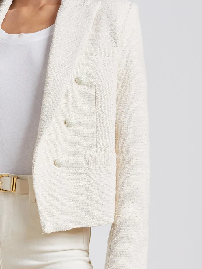 Brooke OpenFront Blazer Ecru Women L039Agence Blazers and Jackets