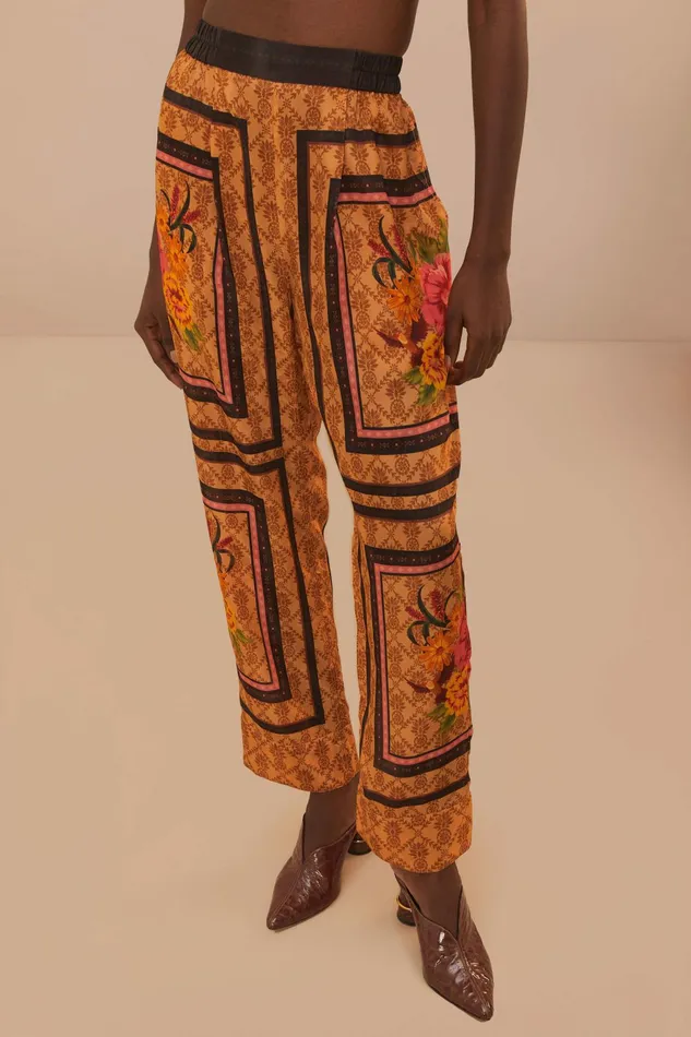 Brown Charming Garden Scarves Pants Women FARM Rio Pants