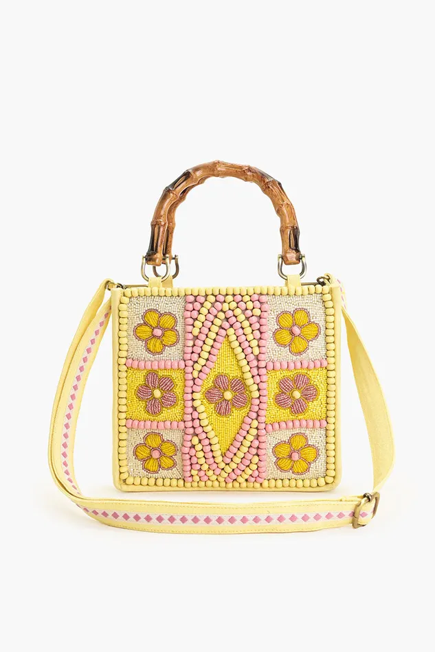 Butter Blossom Top Handle Bag