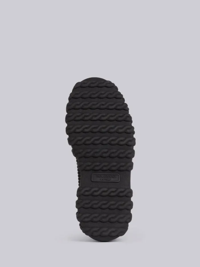 Calf Leather Rubber Sole Longwing Duck Boot Black Men Thom Browne Boots