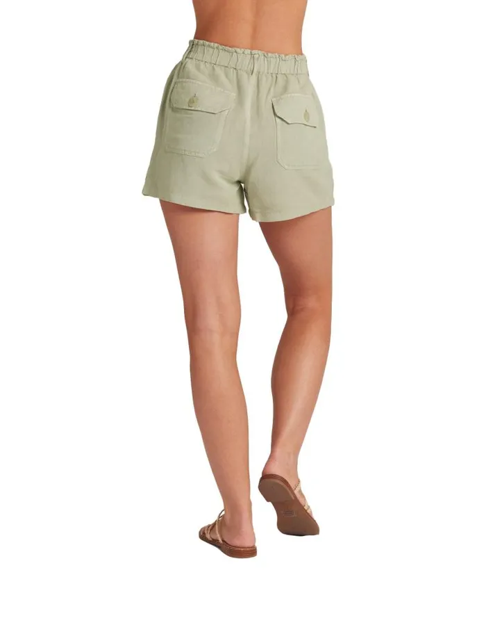 Callie Ruffle Short 8211 Muted Army Women Bella Dahl Shorts
