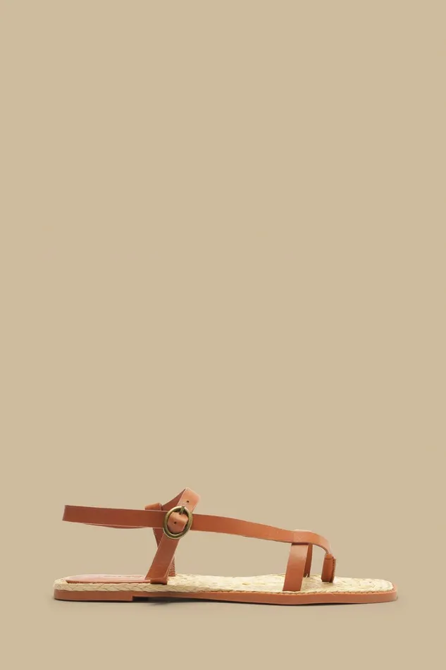 Camel Cross Strap Sandal Women FARM Rio Sandals