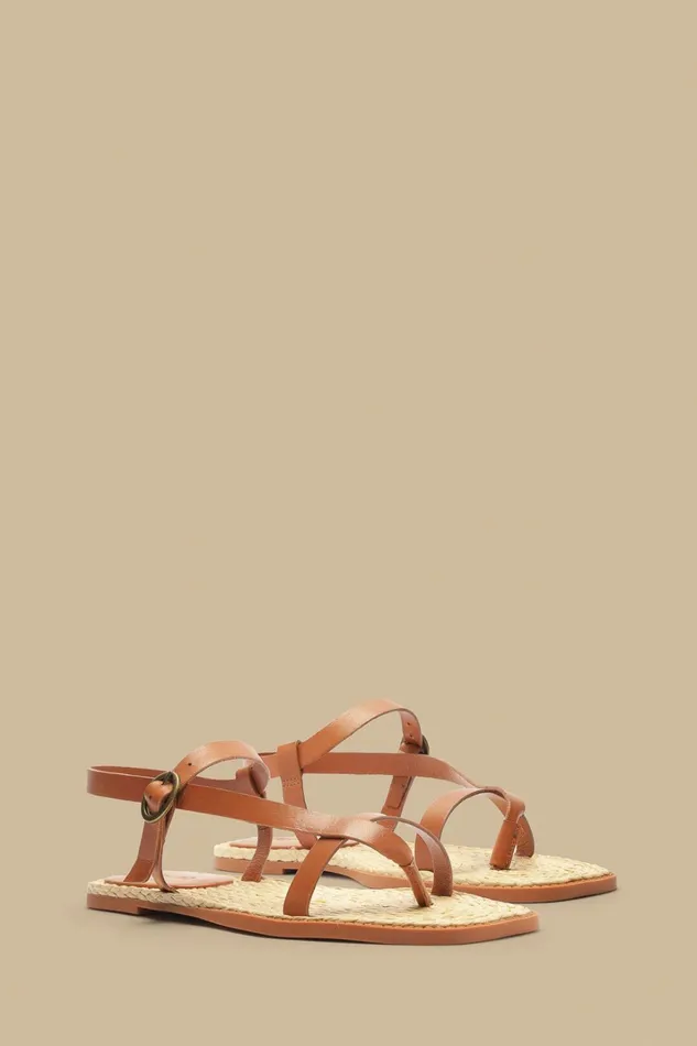 Camel Cross Strap Sandal Women FARM Rio Sandals