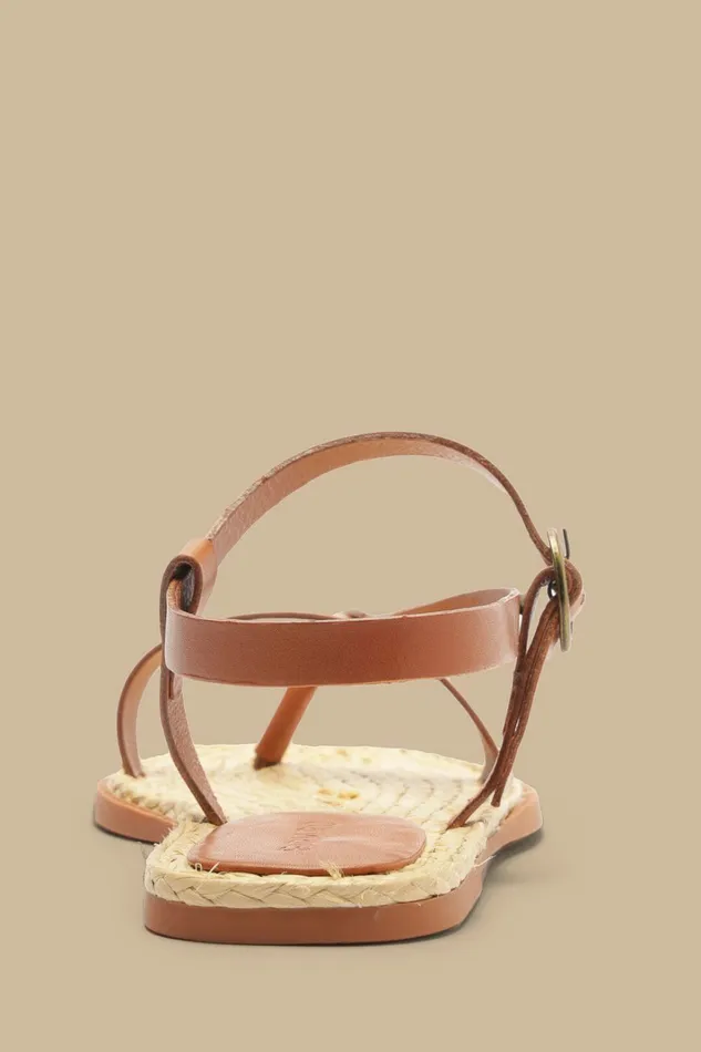 Camel Cross Strap Sandal Women FARM Rio Sandals