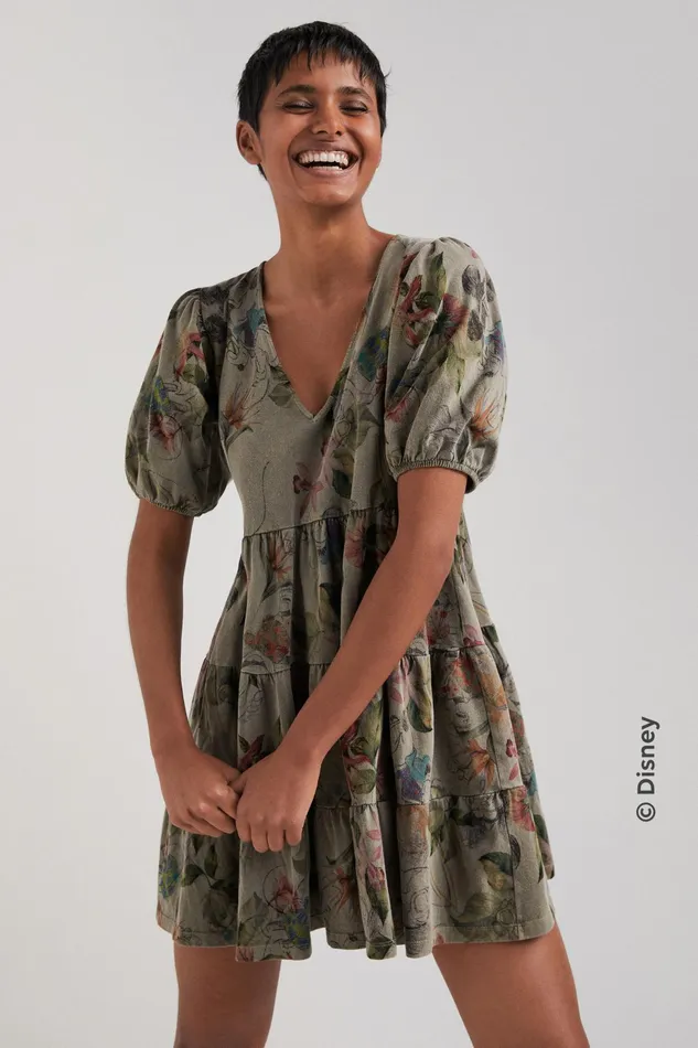 Camoflower Mickey Mouse Dress Women Desigual Dresses