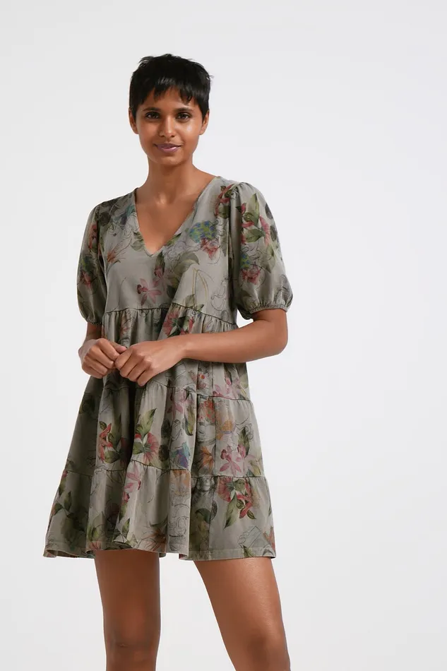 Camoflower Mickey Mouse Dress Women Desigual Dresses