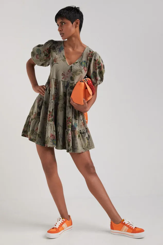 Camoflower Mickey Mouse Dress Women Desigual Dresses