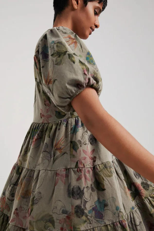 Camoflower Mickey Mouse Dress Women Desigual Dresses