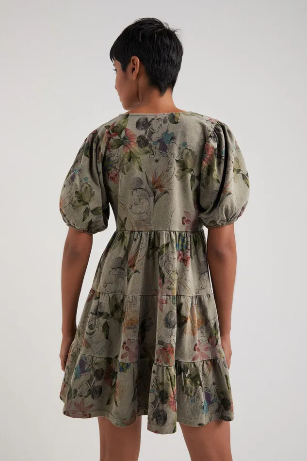 Camoflower Mickey Mouse Dress Women Desigual Dresses