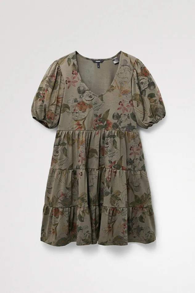 Camoflower Mickey Mouse Dress Women Desigual Dresses