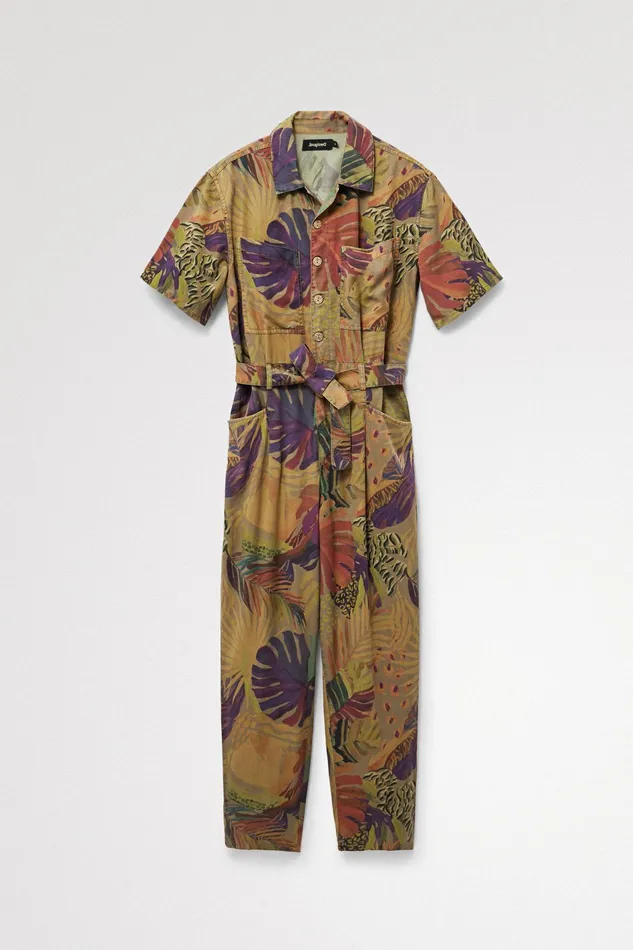 Camoflower Tencel Jumpsuit Women Desigual Pants and Leggings