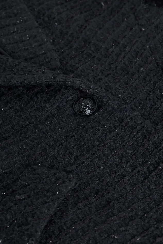 Chamberlain Tweed Blazer Black Women L039Agence Blazers and Jackets