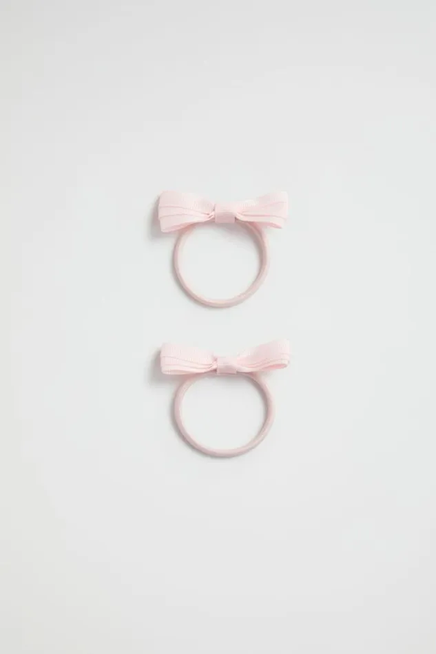 Child Hair Accessories Seed Heritage Grosgrain Bow Elastic Pack Dusty Rose