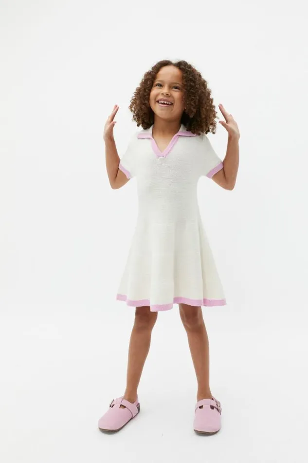 Child Knitwear and Sweaters Seed Heritage Knit Skater Dress Classic Cream