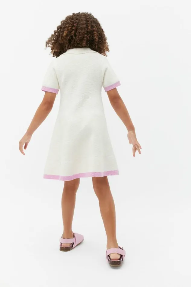 Child Knitwear and Sweaters Seed Heritage Knit Skater Dress Classic Cream