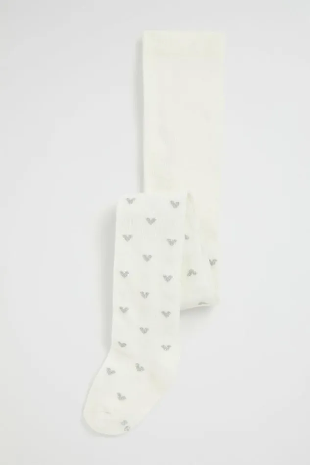 Child Socks and Tights Seed Heritage Heart Tight Silver