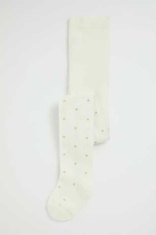 Child Socks and Tights Seed Heritage Spot Tight Gold