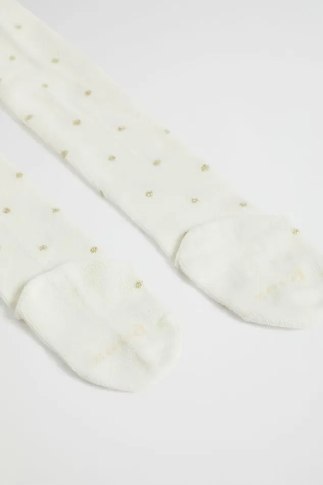 Child Socks and Tights Seed Heritage Spot Tight Gold