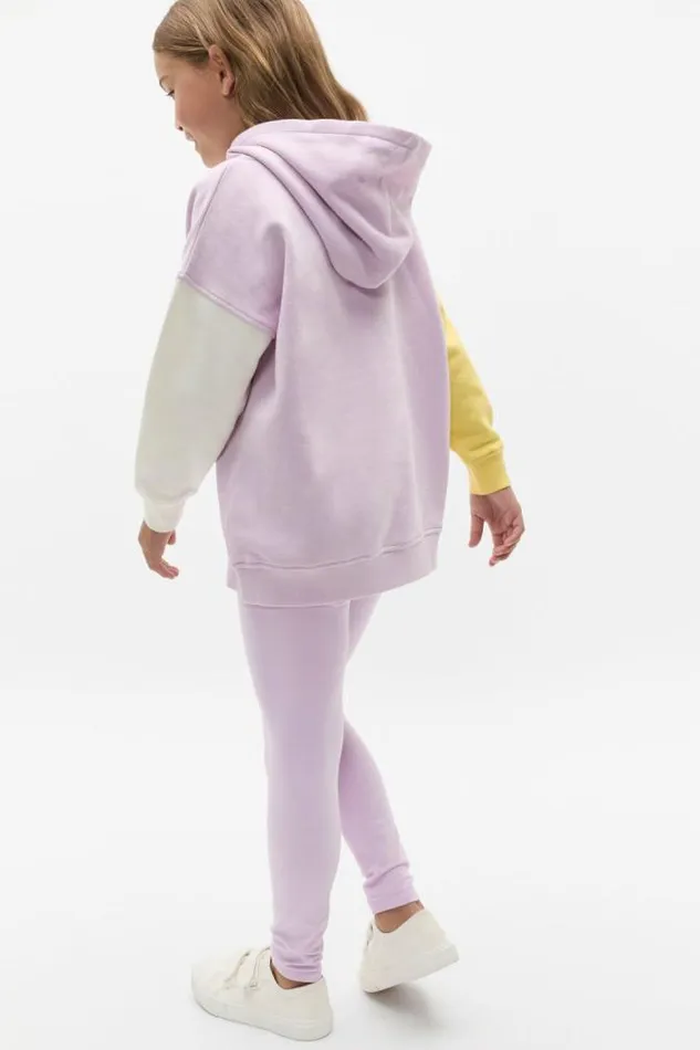 Child TShirts and Tops Seed Heritage Colour Block Logo Hoodie Soft Lilac