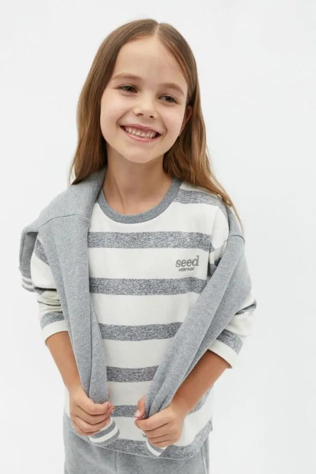 Child TShirts and Tops Seed Heritage Core Logo Rugby Storm Marle