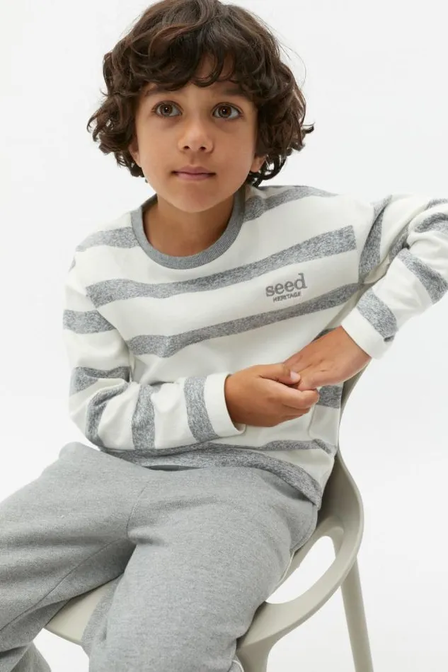 Child TShirts and Tops Seed Heritage Core Logo Rugby Storm Marle