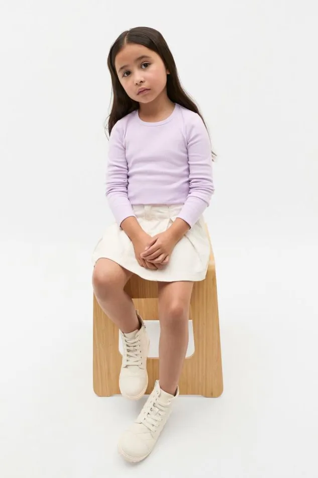 Child TShirts and Tops Seed Heritage Core Rib Tee Soft Lilac