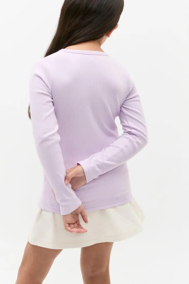 Child TShirts and Tops Seed Heritage Core Rib Tee Soft Lilac