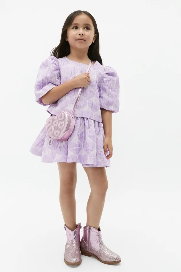 Child TShirts and Tops Seed Heritage Heart Top Bright Orchid