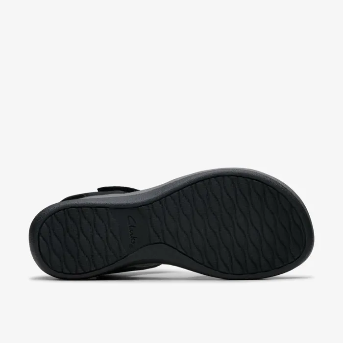 Clarks Arla Daisy Black Wedges Black Women Wedge Sandals