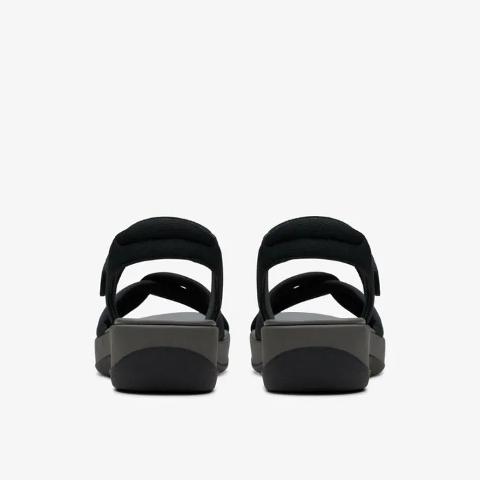 Clarks Arla Daisy Black Wedges Black Women Wedge Sandals