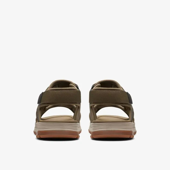 Clarks ATL Trek Sun Olive Combination Flat Sandals Olive Combination Men High Grip Shoes And Boots