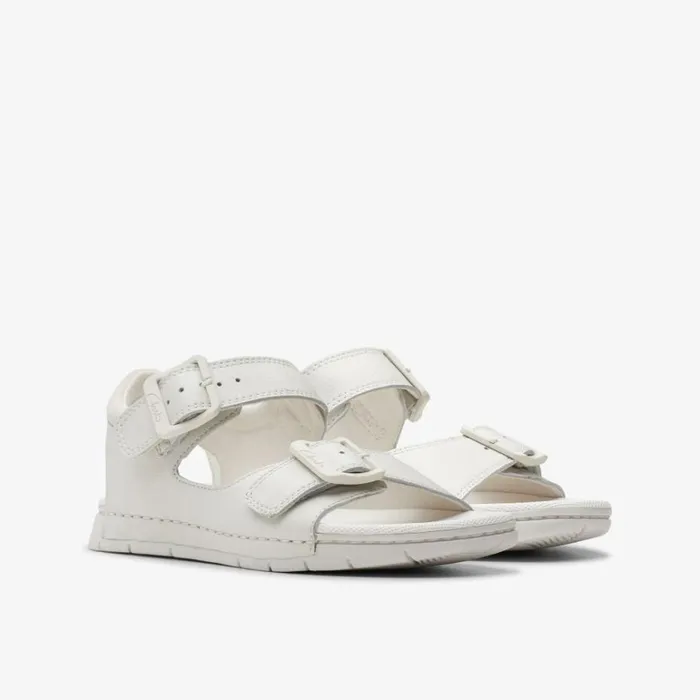 Clarks Baha Beach Kid White Sandals White Kids Sandals