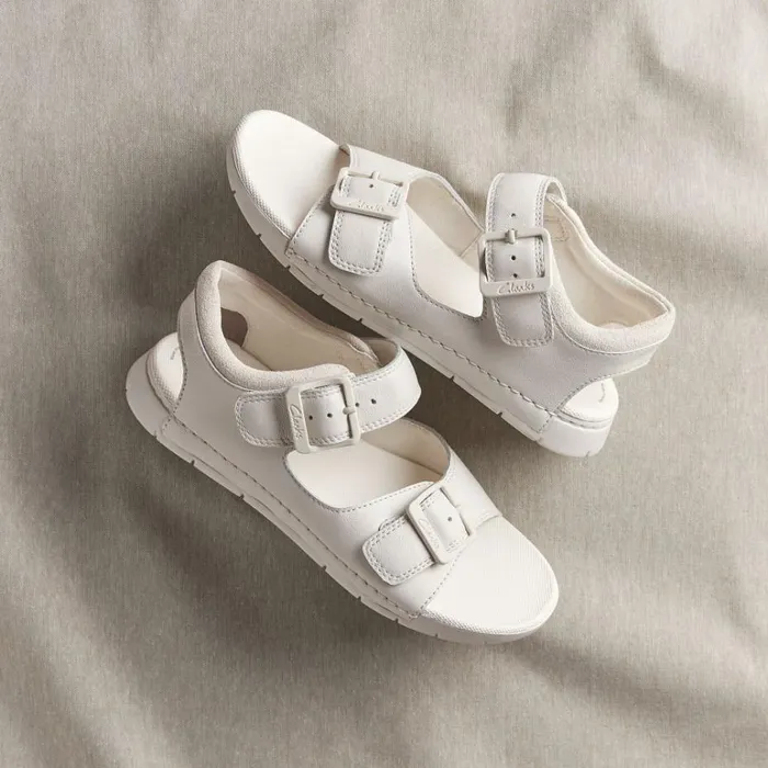 Clarks Baha Beach Kid White Sandals White Kids Sandals