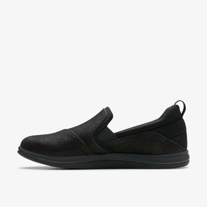 Clarks Brinkley Dawn Black Slip Ons Black Women Cloudsteppers